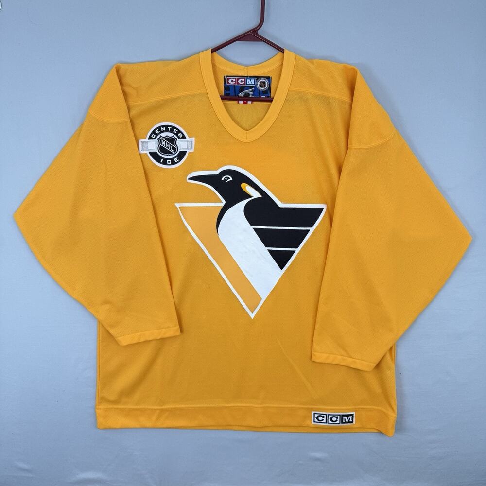 Vintage CCM Pittsburgh Penguins Center Ice Bud Light Party Zone Jersey Mens XL
